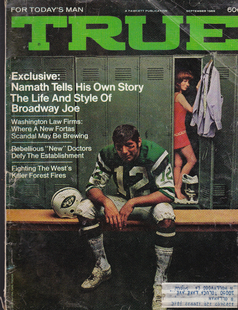 True Magazine September 1969 Joe Namath, Killer Forest Fires of the West