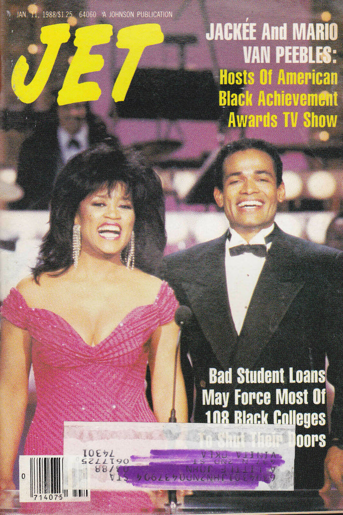 Jet Magazine Jackee & Mario Van Peebles January 11 1988  Free USA S/H