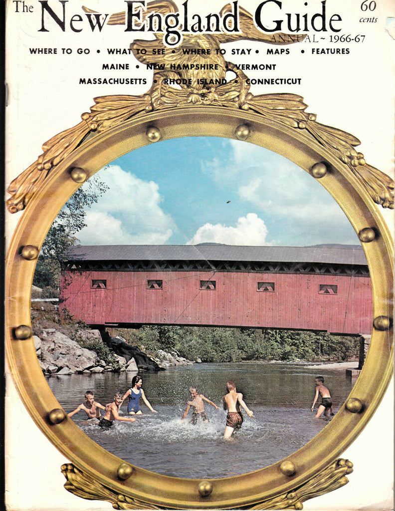 The New England Guide Annual 1966-67 Tourist Magazine Maps Guide