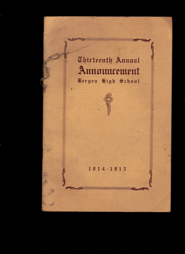 1914-1915 Annual Announcement Bergen High School (Bergen NY)