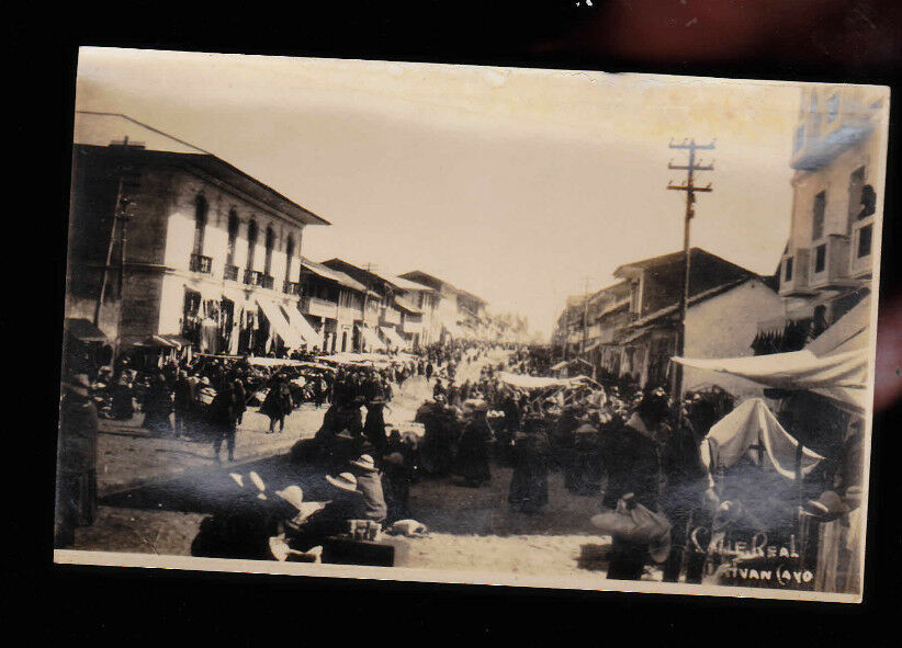Calle Real Laivan Cayo RPPC Postcard- Street Scene