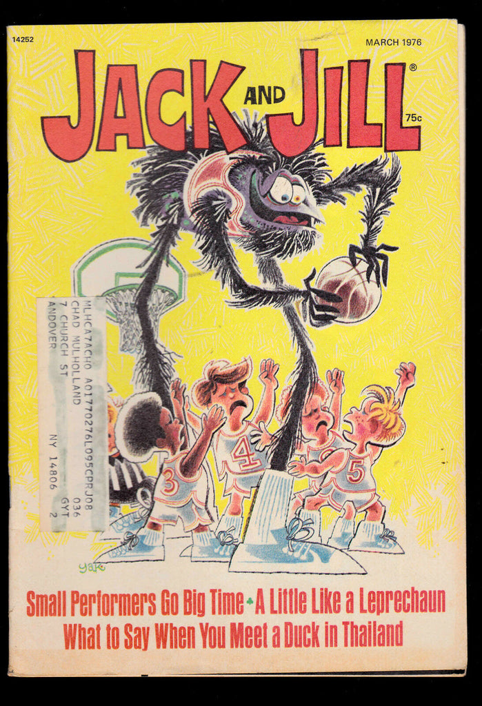 Jack and Jill Magazine March 1976 Spider Playing Basketball Complete