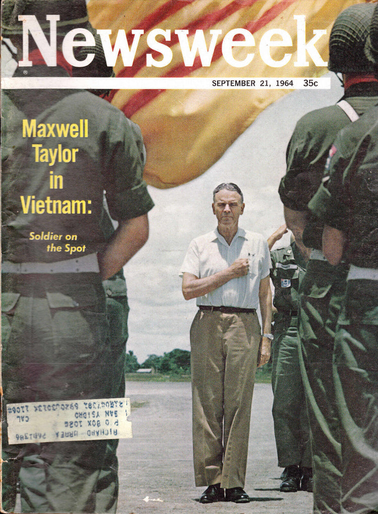 Newsweek Magazine Maxwell Taylor in Vietnam UAW September 21 1964