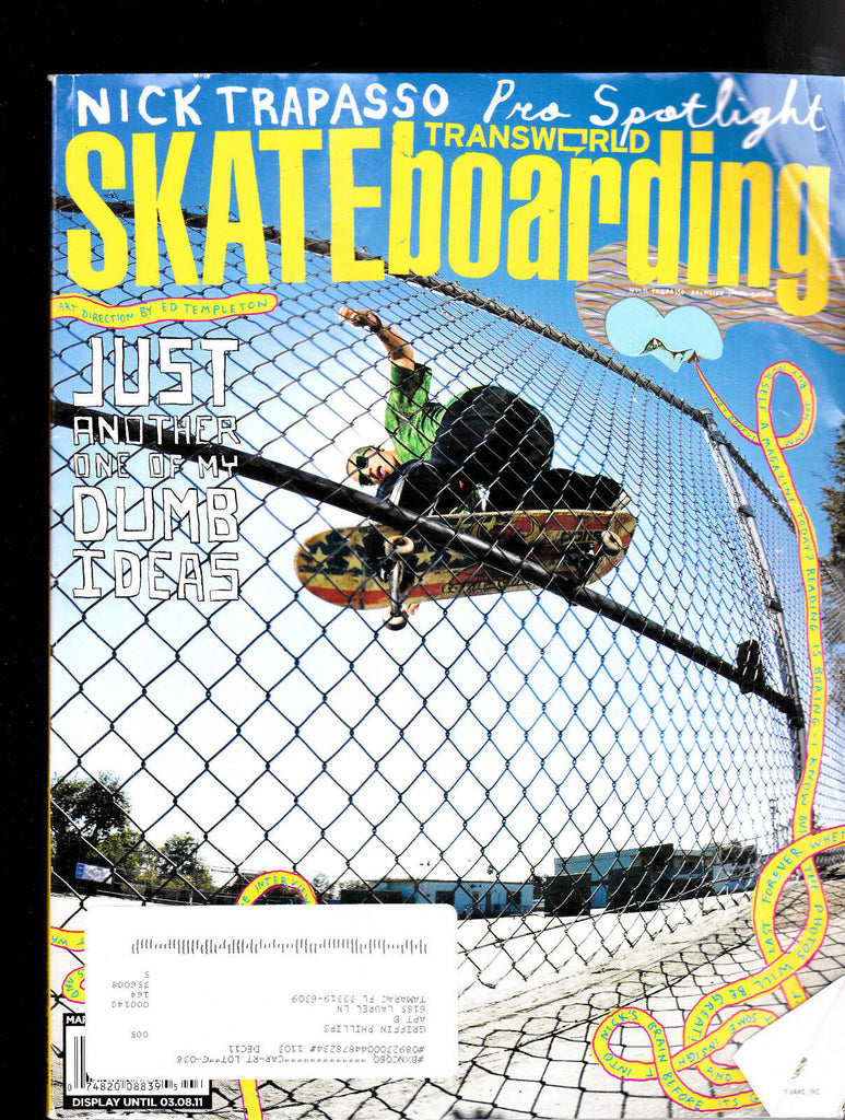 Transworld Skateboarding Magazine March 2011 Nick Trapasso, Zered Bassett