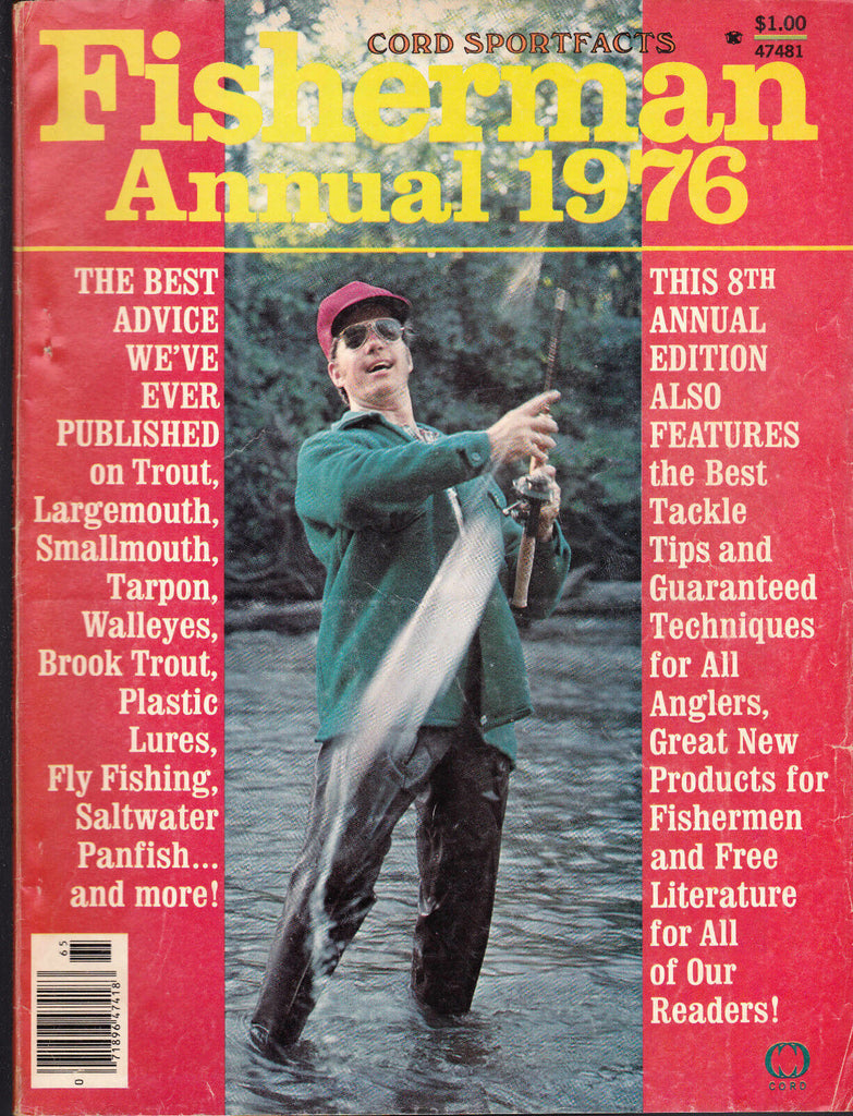 Cord Sportfacts Fisherman Annual 1976 Tackle Tips Trout Walleyes Fly Fishing