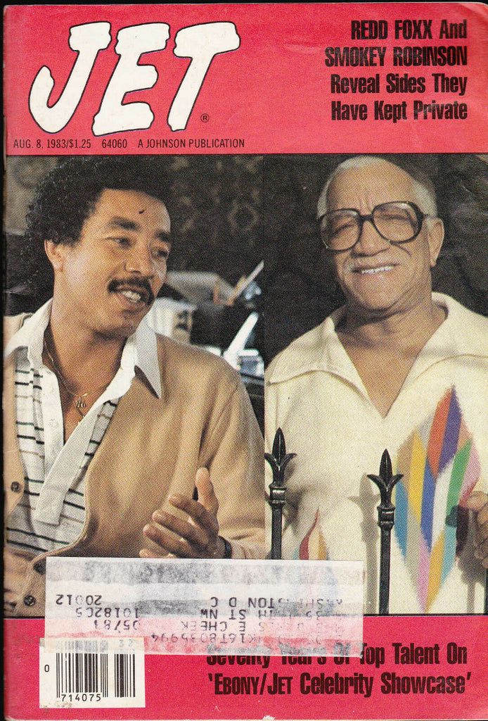 Jet Magazine Smokey Robinson Redd Foxx  August 8 1983  Free USA S/H