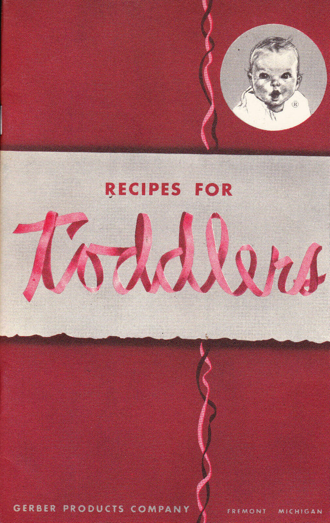 Gerber Baby Food Products Recipes for Toddlers Booklet 1950