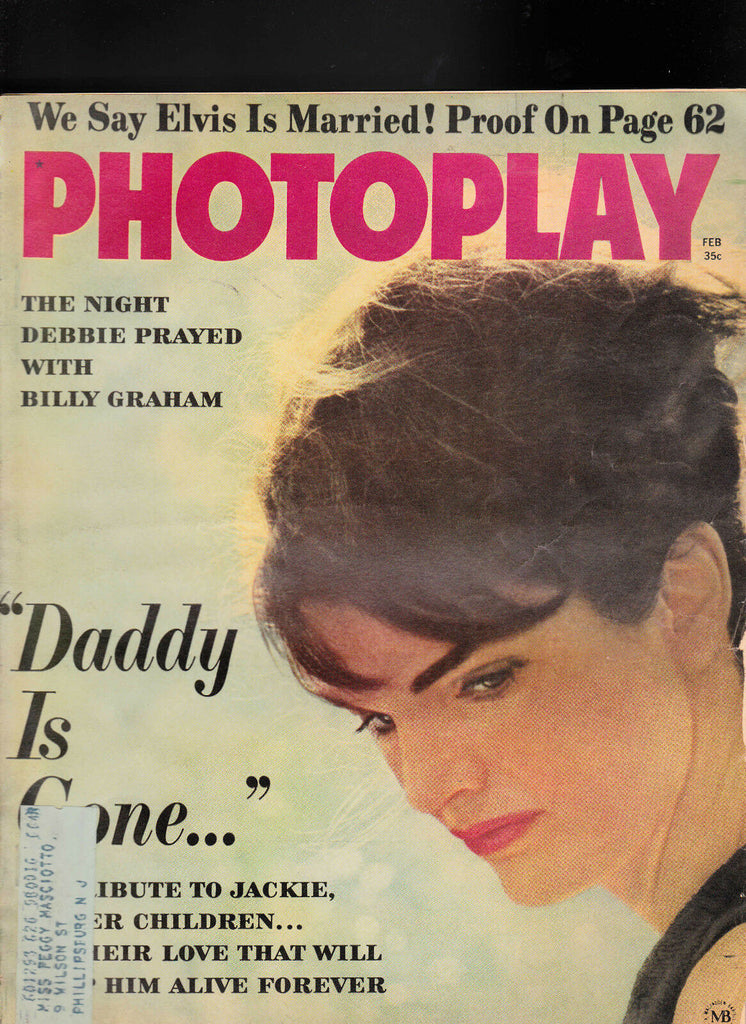 Photoplay Magazine Jackie Kennedy Elvis Presley Billy Graham  February 1964