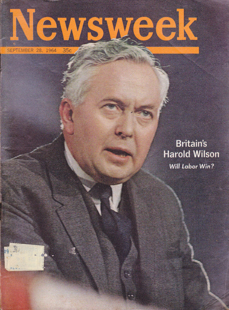 Newsweek Magazine-Britain's Harold Wilson Steel Industry September 28 1964