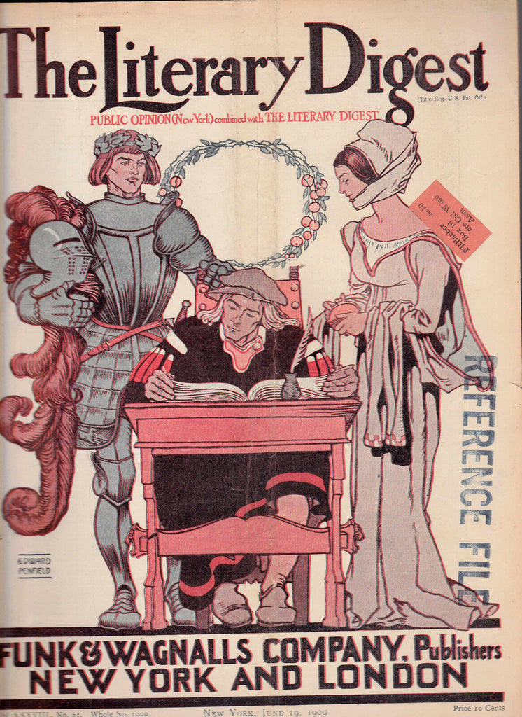 The Literary Digest- Edward Penfield, Railway Safety, Edward Hale  June 19 1909