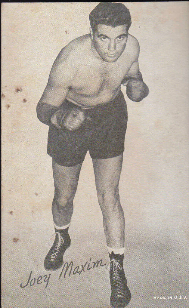 Joey Maxim Boxing Exhibit Card 1950s