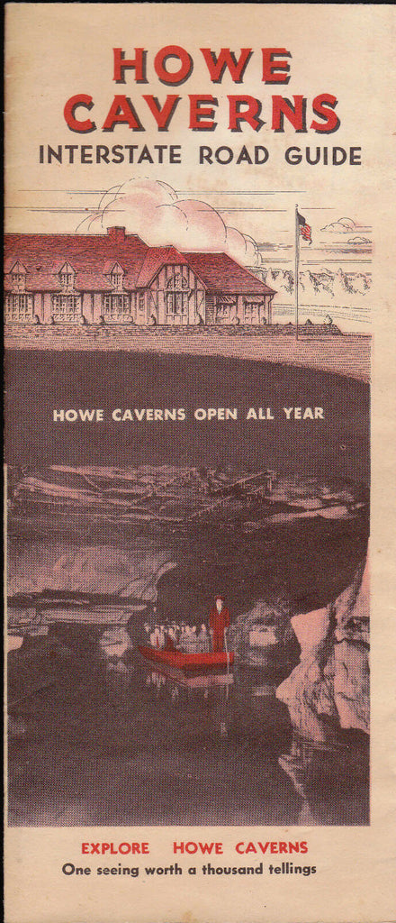 HOWE CAVERNS Interstate Road Guide brochure New York State