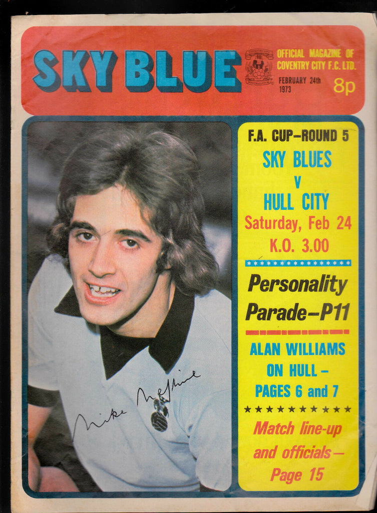 Coventry City FC Sky Blue v Hull City February 24 1973  Ian McKechnie