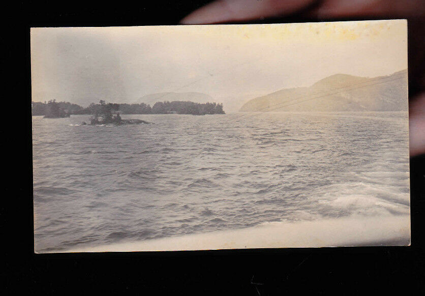 RPPC  View of Waves & Land  in Hawaii  postcard