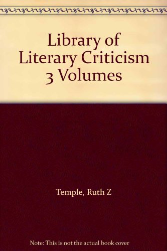 A Library of Literary Criticism Modern British Literature 3 Volumes