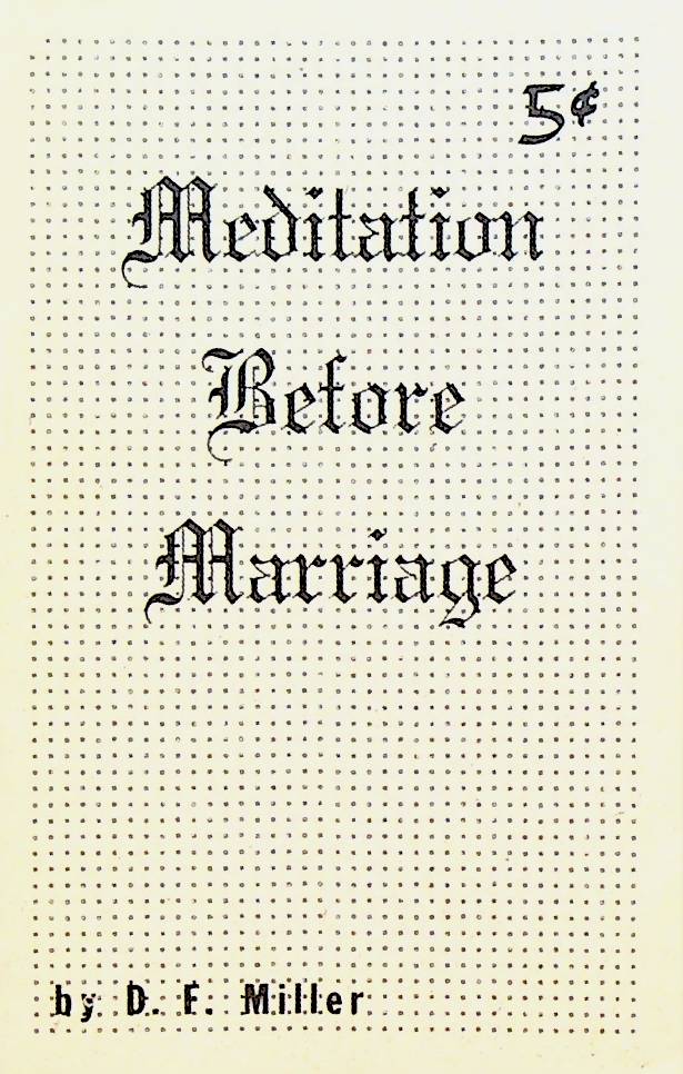 Meditation Before Marriage Booklet