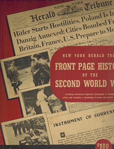 New York Herald Tribune Front Page History of the Second World War