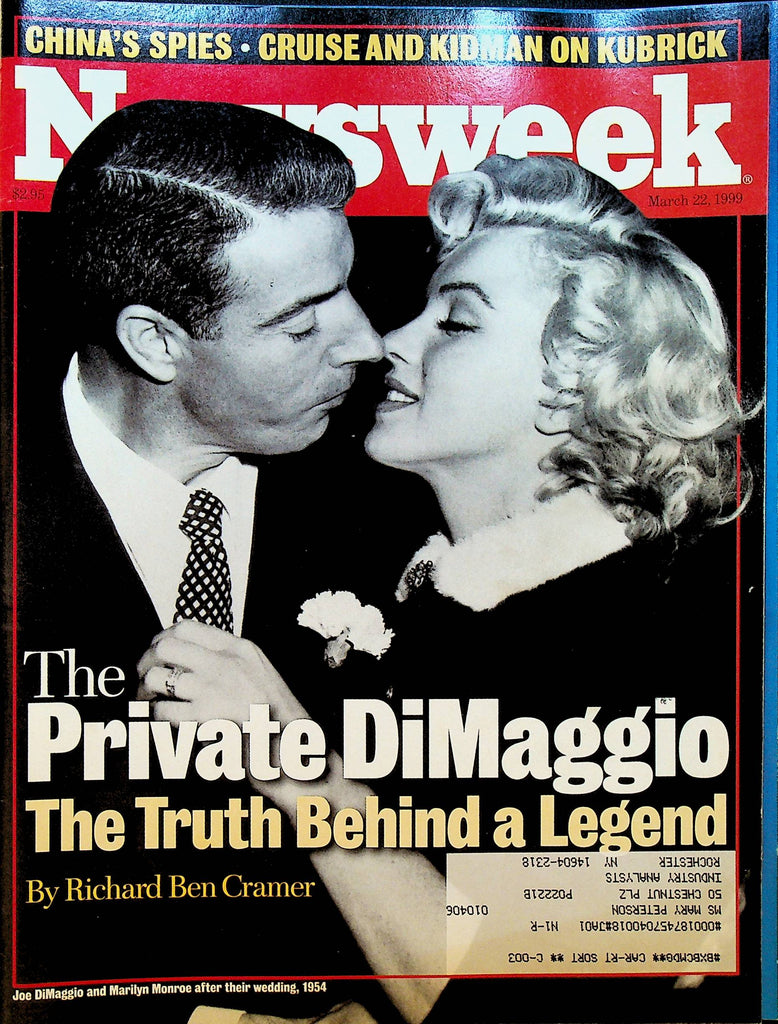 Newsweek Magazine March 22 1999 Joe DiMaggio & Marilyn Monroe