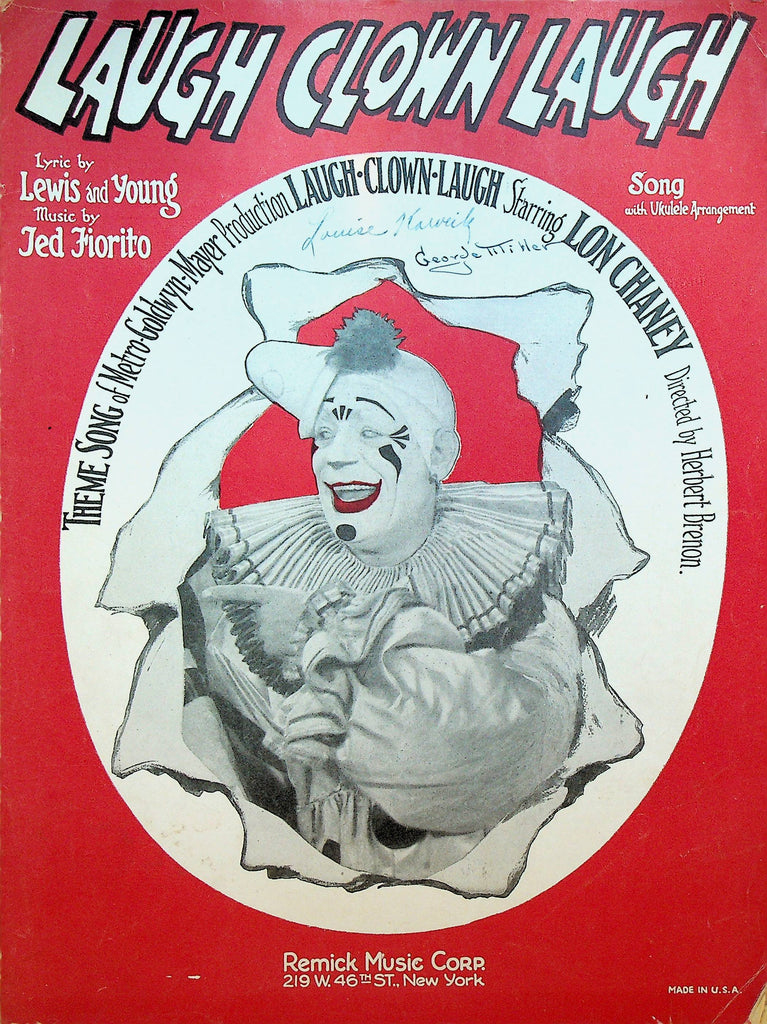 Laugh Clown Laugh Sheet Music