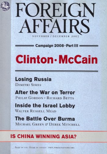 Foreign Affairs; November/December 2007; Campaign 2008 Part III