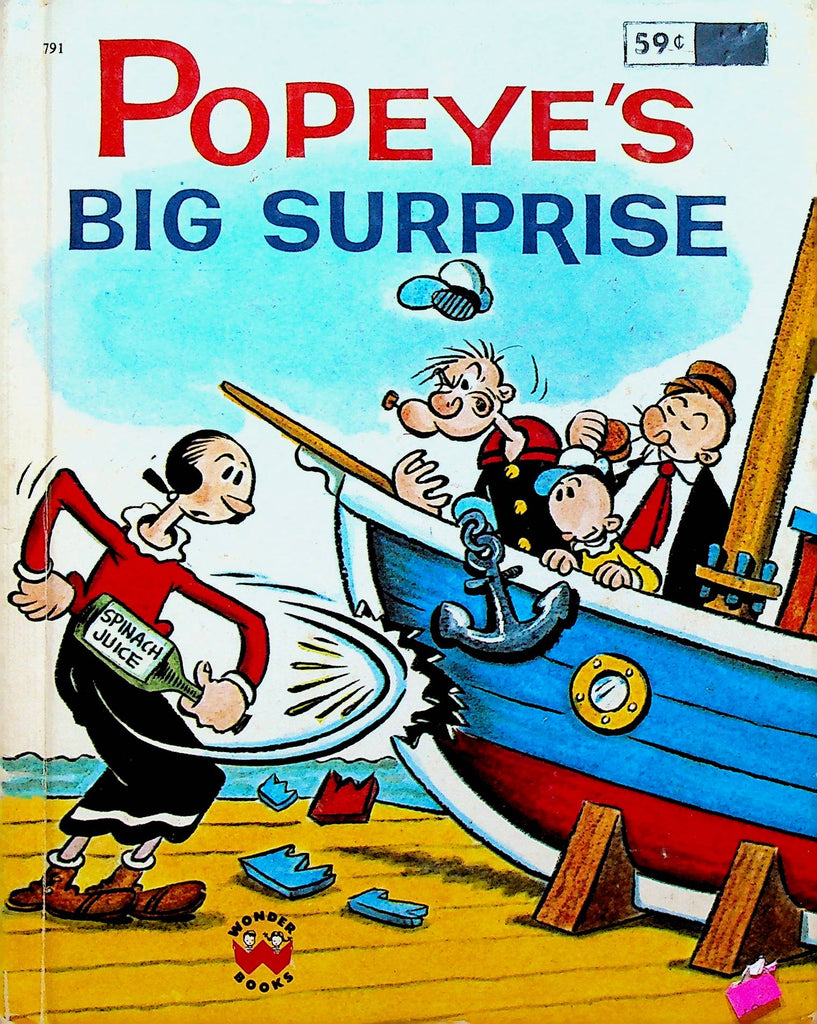 Popeye's Big Surprise Wonder Book Barbara Waring Bud Sagendorf