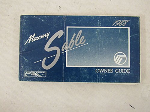 1988 Mercury Sable Owners Manual