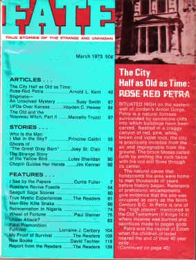Fate Magazine, March 1973: Rose-Red Petra, Half as Old as Time (Volume 26, No. 3)