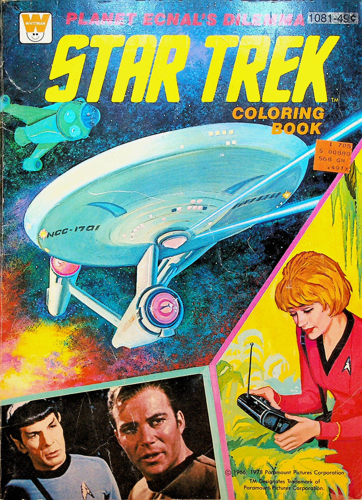Star Trek Coloring Book Planet Ecnal's Dilemma 1978