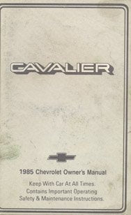 1985 Chevrolet Cavalier Owners Manual