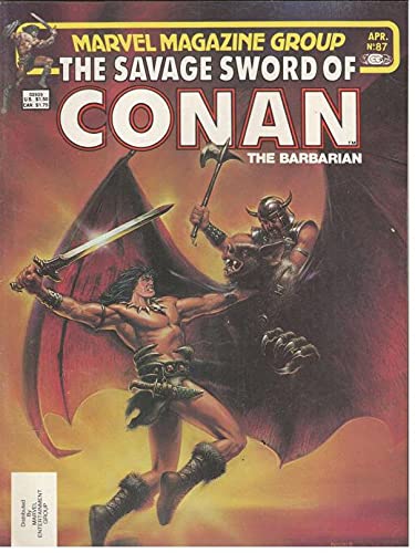 The Savage Sword of Conan the Barbarian comic/graphic magazine "The Armor of Zulda Thaal" - Vol 1 No 87 - April 1983