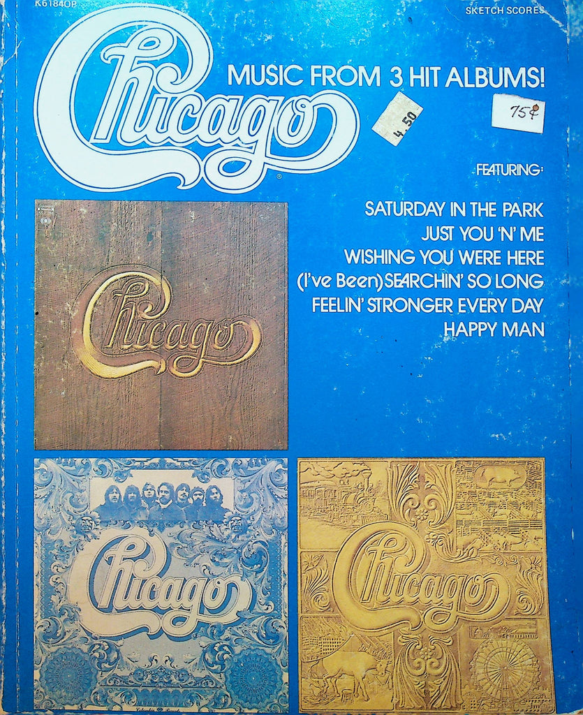 Chicago Anthology Two Song Book Music From 3 Hit Albums