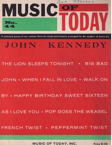Music of Today No.44 [Sheet Music] Arranged By John Kennedy