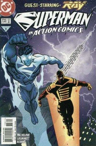 Superman in Action Comics Guest-starring the Ray (733)