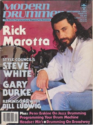 Modern Drummer Magazine (September 1987) (Rick Marotta - Style Council's Steve White - Gary Burke)