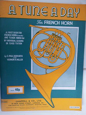 french horn A TUNE A DAY Vernon R Miller CP Herfurth