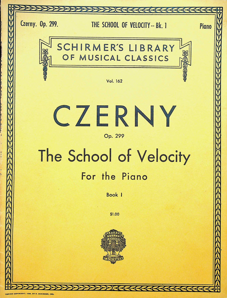 Czerny Op 299 The School of Velocity Songbook