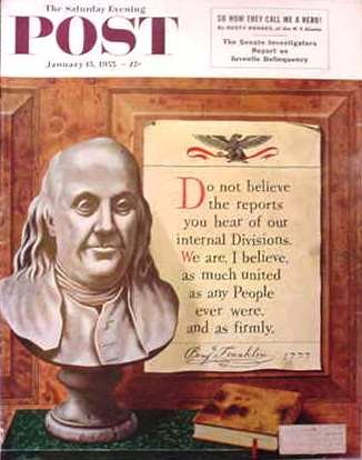 Saturday Evening Post January 15 1955 Vol 227 No 29 - True Firsts - The Day New York Was Invaded (fourth of six parts) by Leonard Wibberley; Hollywood Calling! (conclusion) by Clarence Budington Kelland