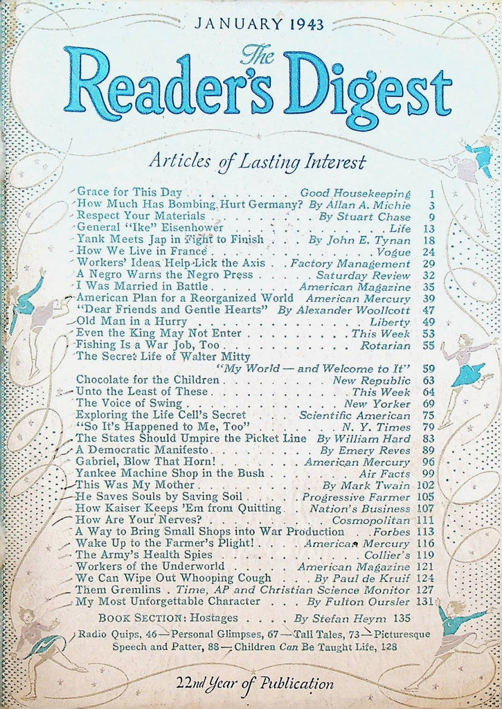 Reader's Digest January 1943 World War II
