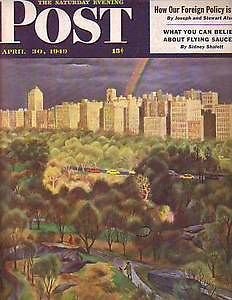 1949 Saturday Evening Post April 30 - Central Park